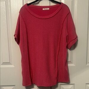 Women's Pink Short Sleeve Top